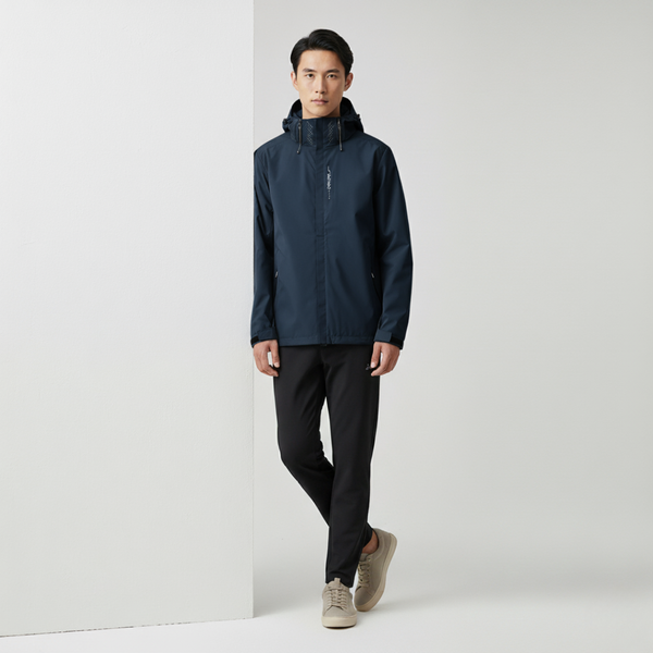 Kai | Men’s Breathable Rain Jacket Marineblue