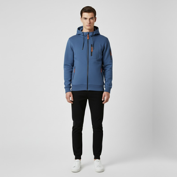 Leo | Men’s Casual Hoodie Blue