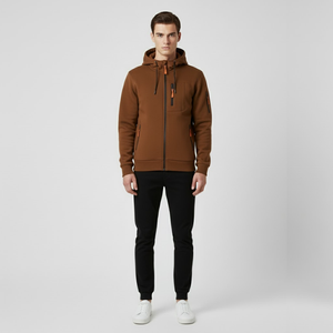 Leo | Men’s Casual Hoodie Brown