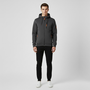 Leo | Men’s Casual Hoodie Dark Grey