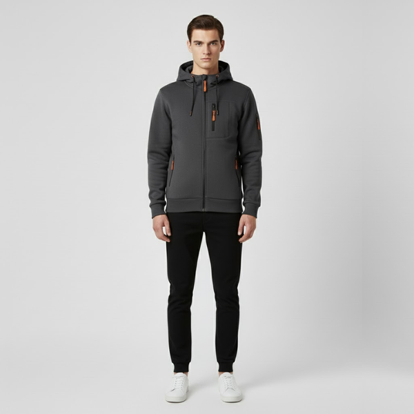 Leo | Men’s Casual Hoodie Dark Grey