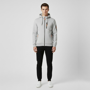 Leo | Men’s Casual Hoodie Light Grey