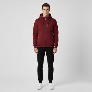 Leo | Men’s Casual Hoodie Wine