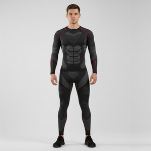 Lewis | Men’s Functional Thermal Underwear Black + Red