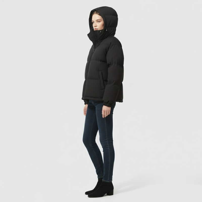 Lily | Women’s Classic Hooded Jacket Black