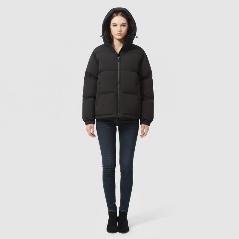 Lily | Women’s Classic Hooded Jacket Black