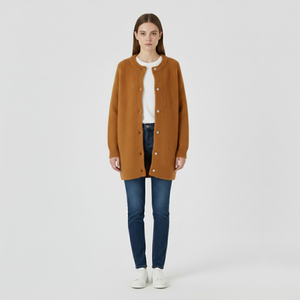 Lola | Women’s Refined Knit Cardigan Caramel