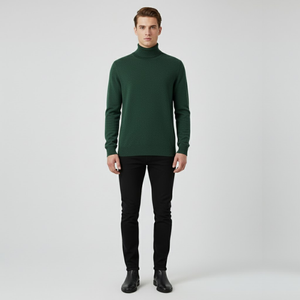 Louie | Men’s Elegant Turtleneck Green