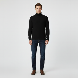 Luca | Men's Roll-Neck Sweater Black