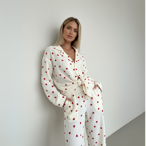 Maria | Women’s Heart Print Pyjama Set
