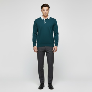 Mason | Men’s Long-Sleeve Polo Green