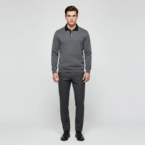 Mason | Men’s Long-Sleeve Polo Grey