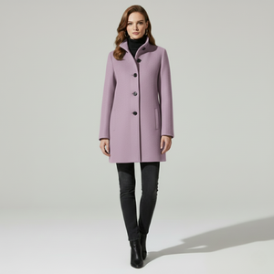 Mollie | Women's Button Fastening Coat Light Purple