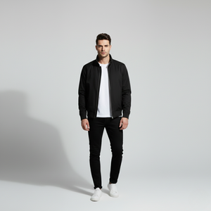 Nathan | Men's Harrington Jacket Black