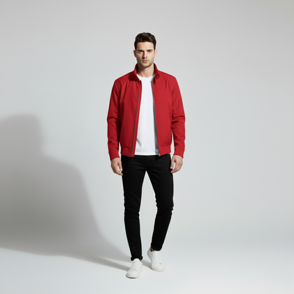 Nathan | Men's Harrington Jacket Red