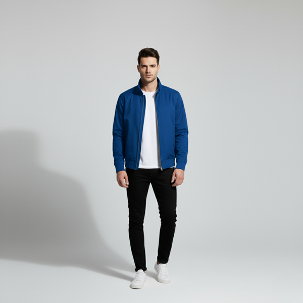 Nathan | Men's Harrington Jacket Royal Blue