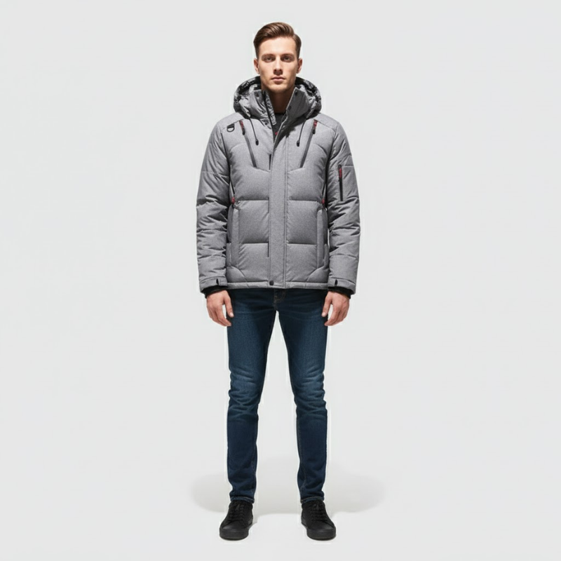 Noah | Men’s Premium Down Jacket Grey