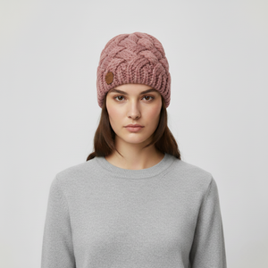 Nora | Women's Winter Beanie Hat Pink