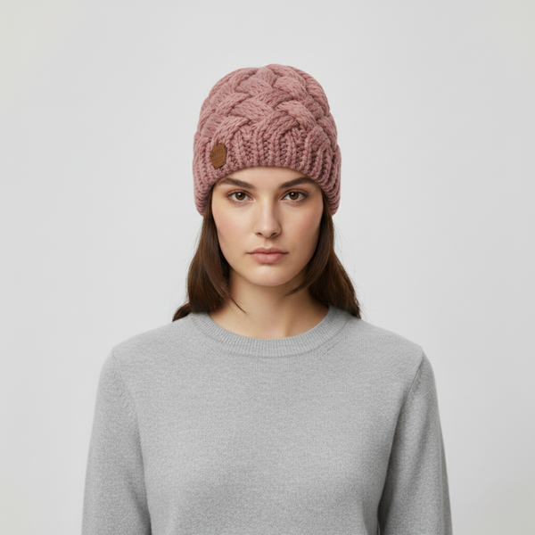 Nora | Women's Winter Beanie Hat Pink