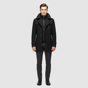 Riley | Men’s Stylish Overcoat Black