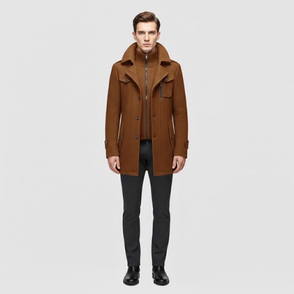 Riley | Men’s Stylish Overcoat Brown