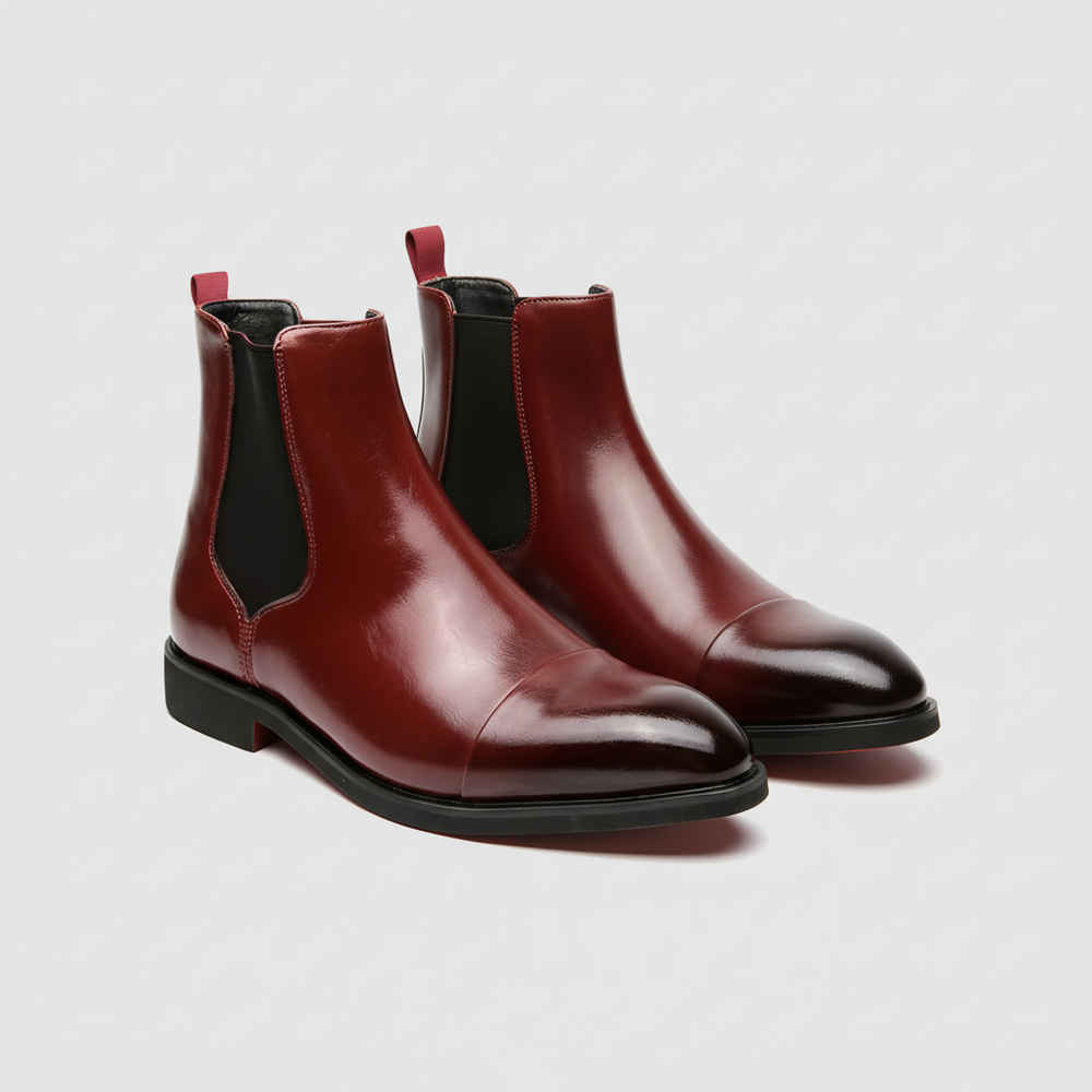 Robert | Men’s Chelsea Boots Dark Red