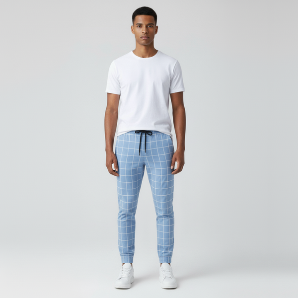 Ryan | Men’s Soft Daily Pants Light Blue