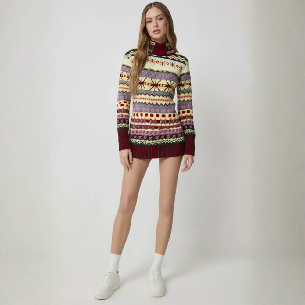 Sophia | Women’s Winter Norwegian Knit Sweater 2XL