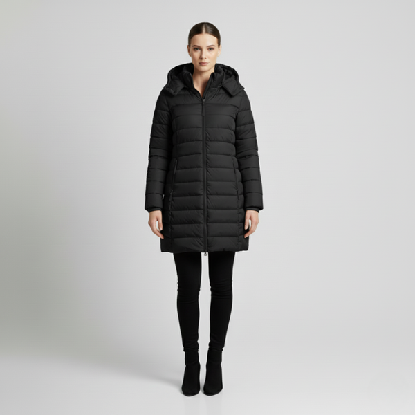 Thea | Women's Hooded Winter Jacket Black