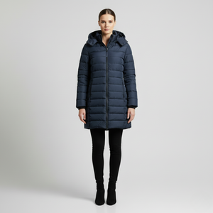 Thea | Women's Hooded Winter Jacket Dark Blue