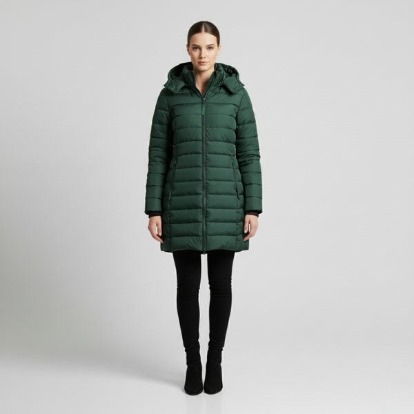 Thea | Women's Hooded Winter Jacket Green