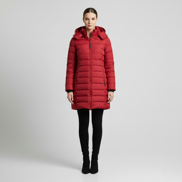 Thea | Women's Hooded Winter Jacket Red