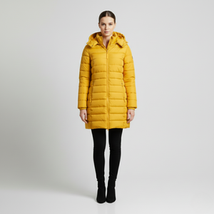 Thea | Women's Hooded Winter Jacket Yellow