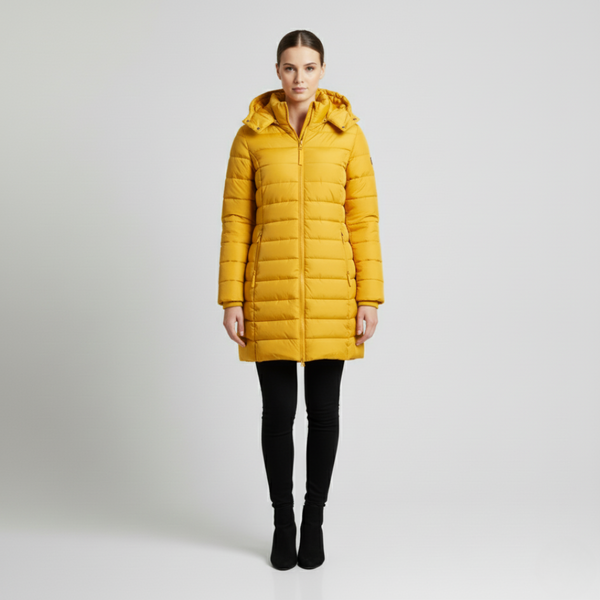 Thea | Women's Hooded Winter Jacket Yellow