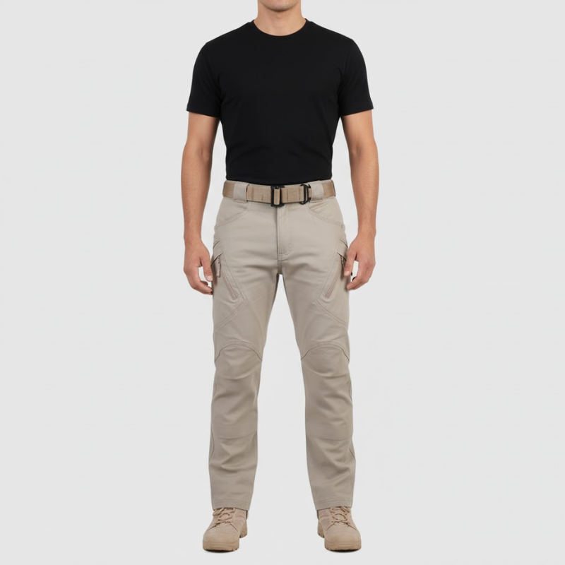 Timon | Men’s Waterproof Multi-Pocket Trousers Khaki
